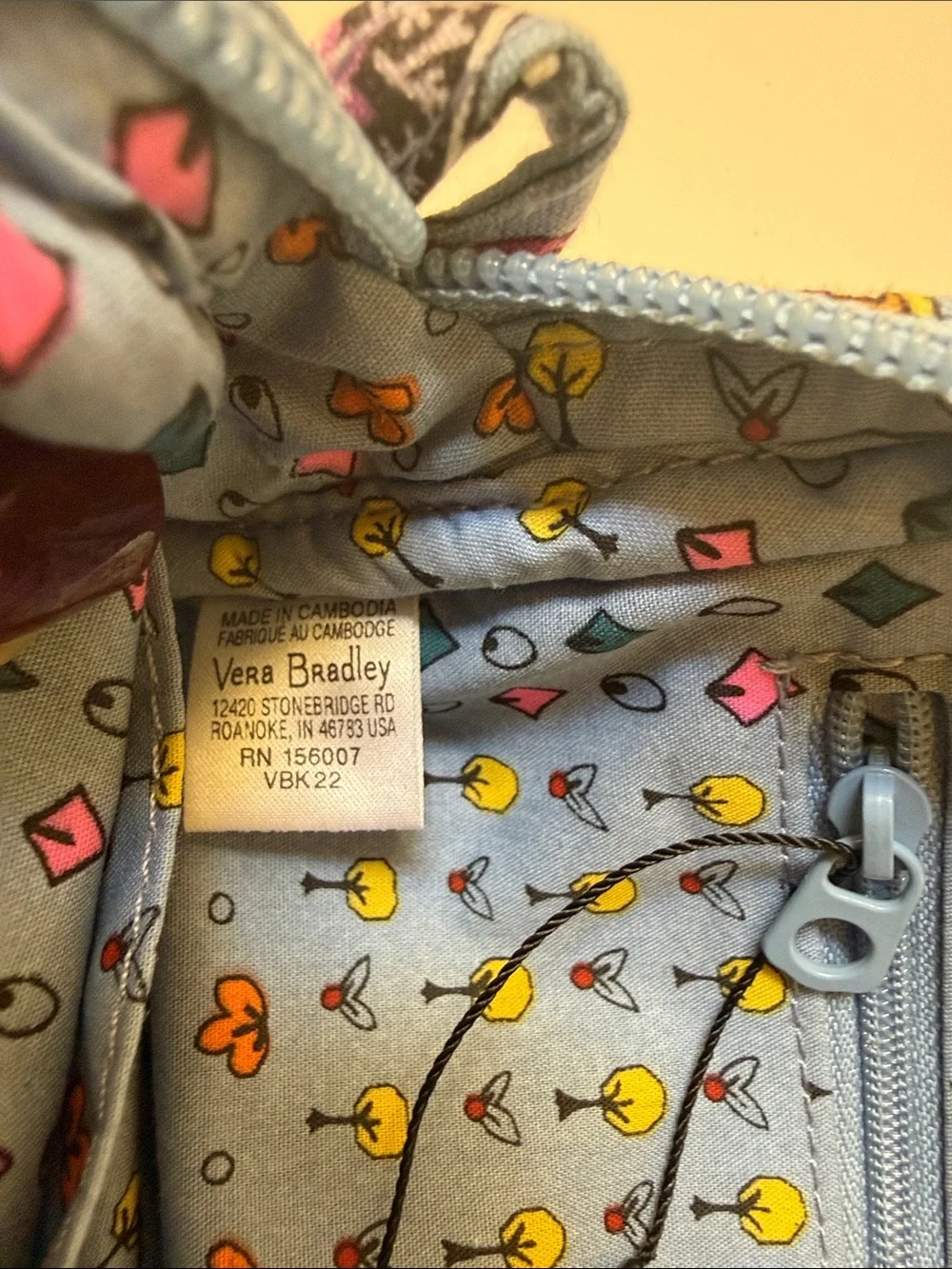 Vera Bradley RFID Light Blue Quilted Paisley Crossbody Purse - mini